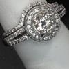 Diamond engagement ring/wedding band set offer Jewelries