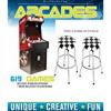 Stand up Arcade 612 Games w/two Stools  offer Games