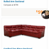Cardinal Red Sectional couch offer Home and Furnitures