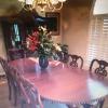 Dining rm table, 8 chairs, and china cabinet offer Home and Furnitures