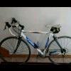Blue and white road bike..600 hundred offer Sporting Goods