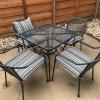 Wrought Iron Table and Chairs offer Lawn and Garden