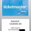 Ticketmaster egift card sale everything half off offer Tickets