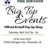 Big Top Events Official Pop Up Shop Kickoff offer Events
