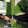 Black and silver prom dress