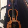 Gently used Oak frame Full size Electric Violin 4/4 by Carlo Robelli. Includes chin rest, amplifier cord, and case. Grea offer Musical Instrument