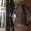 Gorgeous Solid Wood 91 inch dining Table and 8 wrough iron chairs
