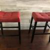 Red counter height bar stools for sale