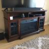 Like New Electric Fireplace with Storage and TV Mantle offer Home and Furnitures