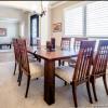 Formal dining table with 8 chairs and breakfast table with 6 chairs