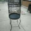 Vintage wrought iron bird cage