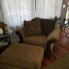 Light Brown Couch & Matching Chair with Ottoman