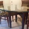 Thomasville glasstop table with 4 chairs