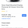 Sony hd personal viewer virtual reality headset HMZ T3 