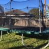 8' X 14' RECTAGULAR TRAMPOLINE PLUS SAFETY NET - GREAT CONDITION!! offer Sporting Goods