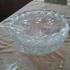 Crystal Punch Bowl with 18 /crystal cups and ladle