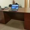 Cherry Office Desk and Credenza Matched Set