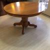 Pedestal Table with 2 leaves offer Home and Furnitures