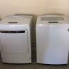 LG - 4.5 Cu. Ft. 9-Cycle Top-Loading Washer and LG 7.3 cu. ft. Electric Dryer with Front Control in White