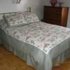 Full size Brass Headboard & Frame, Laura Ashley Complete Bedding Set.