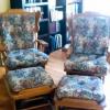 2 Glider Rockers with matching gliding ottoman  $250.00
