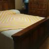 5 pieces King size bedroom set real wood paid 4900.00 new. (mattress not included) offer Home and Furnitures