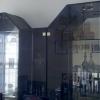 BLACK LACQUER DINING ROOM SET AND GLASS CHINA CABINETS