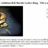 'Michael Kors' Diamond Encrusted Belt Buckle Designer Ring