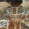 Round Glass Top Table with 4 Chairs offer Home and Furnitures