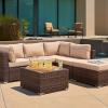All weather proof wicker patio set with cover