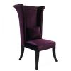 Wing back purple high back chair
