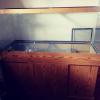 75 GALLON FISH TANK WITH WOODEN CLOSET STAND 