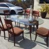 Beautiful Italian Glass table with 6 chairs offer Items For Sale