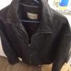 Men's black leather BOMBER coat. Never worn. New condition. Size XL offer Clothes