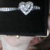 heartshaped diamond ring set