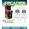 Stand up Arcade 612 Games w/two Stools 