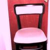 Six all wood custom built Bar Chairs with padded back and seat excellent condition
