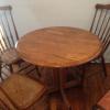 Round oak dining room table