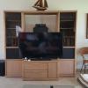Media wall unit light wood good cond  $70/obo offer Home and Furnitures