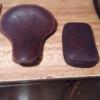 Brown leather motorcycle seat's