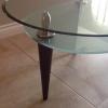 2 TIER OVAL GLASS COFFEE TABLE