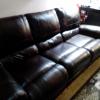 3 seat leather power recliner sofa