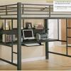 Full size metal loft bed offer Home and Furnitures