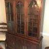 Solid Cherry China Cabinet with tea Table 