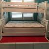 Bunk Bed Twin/Full White with Pull-Out Underbed Trundle