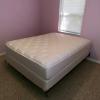 QUEEN MATRESS, BOX SPRING AND FRAME 