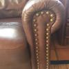 2 LARGE LEATHER CHAIRS AND OTTOMAN offer Home and Furnitures