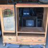 Solid oak entrainment center  offer Home and Furnitures
