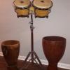 LP Generation II Professional Bongos with Gibraltar stand and authentic carved djembe drum shells offer Musical Instrument