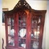 Dining rm table, 8 chairs, and china cabinet